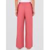 image:imageANRABESS Womens Wide Leg Beach Pants Elastic Waist Lightweight Casual Flowy Palazzo Lounge Trousers with PocketsCoral