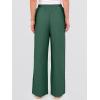 image:imageANRABESS Womens Wide Leg Beach Pants Elastic Waist Lightweight Casual Flowy Palazzo Lounge Trousers with PocketsDeep Green