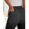 image:imageANRABESS Womens Wide Leg Beach PantsElastic Waist Flowy LightweightComfort for Office amp TravelLounge Trousers with PocketsBlack