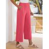 image:imageANRABESS Womens Wide Leg Beach PantsElastic Waist Flowy LightweightComfort for Office amp TravelLounge Trousers with PocketsCoral