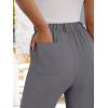 image:imageANRABESS Womens Wide Leg Beach PantsElastic Waist Flowy LightweightComfort for Office amp TravelLounge Trousers with PocketsDark Gray