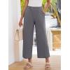 image:imageANRABESS Womens Wide Leg Beach PantsElastic Waist Flowy LightweightComfort for Office amp TravelLounge Trousers with PocketsDark Gray