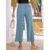 image:imageANRABESS Womens Wide Leg Beach PantsElastic Waist Flowy LightweightComfort for Office amp TravelLounge Trousers with PocketsLake