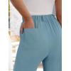 image:imageANRABESS Womens Wide Leg Beach PantsElastic Waist Flowy LightweightComfort for Office amp TravelLounge Trousers with PocketsLake