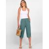 image:imageANRABESS Womens Wide Leg Capri Pants Elastic Waist Casual Loose Lounge Trousers 2026 Summer Flowy Beach Vacation ClothesLake