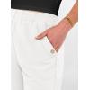 image:imageANRABESS Womens Wide Leg Capri Pants Elastic Waist Casual Loose Lounge Trousers 2026 Summer Flowy Beach Vacation ClothesWhite