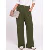 image:imageANRABESS Womens Wide Leg High Waisted Pants 2026 Summer Button Pleated Work Dress Pants Trousers Business Casual OutfitsArmy Green