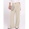 image:imageANRABESS Womens Wide Leg High Waisted Pants 2026 Summer Button Pleated Work Dress Pants Trousers Business Casual OutfitsBeige