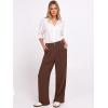 image:imageANRABESS Womens Wide Leg High Waisted Pants 2026 Summer Button Pleated Work Dress Pants Trousers Business Casual OutfitsCoffee