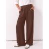 image:imageANRABESS Womens Wide Leg High Waisted Pants 2026 Summer Button Pleated Work Dress Pants Trousers Business Casual OutfitsCoffee
