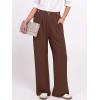 image:imageANRABESS Womens Wide Leg High Waisted Pants 2026 Summer Button Pleated Work Dress Pants Trousers Business Casual OutfitsCoffee