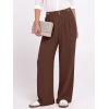 image:imageANRABESS Womens Wide Leg High Waisted Pants 2026 Summer Button Pleated Work Dress Pants Trousers Business Casual OutfitsCoffee