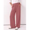 image:imageANRABESS Womens Wide Leg High Waisted Pants 2026 Summer Button Pleated Work Dress Pants Trousers Business Casual OutfitsDusty Rose