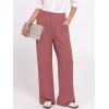 image:imageANRABESS Womens Wide Leg High Waisted Pants 2026 Summer Button Pleated Work Dress Pants Trousers Business Casual OutfitsDusty Rose