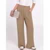 image:imageANRABESS Womens Wide Leg High Waisted Pants 2026 Summer Button Pleated Work Dress Pants Trousers Business Casual OutfitsKhaki