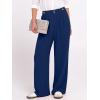 image:imageANRABESS Womens Wide Leg High Waisted Pants 2026 Summer Button Pleated Work Dress Pants Trousers Business Casual OutfitsNavy Blue