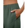 image:imageANRABESS Womens Wide Leg Linen Pants Summer Boho Casual Elastic Waist Long Lounge Travel Pants Trousers with PocketsArmy Green