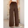 image:imageANRABESS Womens Wide Leg Scrub Cargo Pants High Waisted Lightweight Casual Relaxed Fit Pants 2026 Vacation Y2K StreetwearCoffee