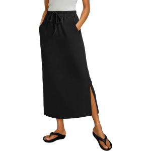image:imageANRABESS Casual Maxi Skirts for Women High Waist Summer Drawstring Ideal for Daily Wear Office amp Weekend Outings 2026Black