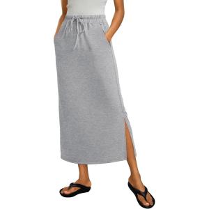 image:imageANRABESS Casual Maxi Skirts for Women High Waist Summer Drawstring Ideal for Daily Wear Office amp Weekend Outings 2026Light Gray