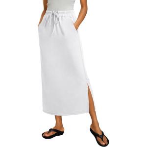 image:imageANRABESS Casual Maxi Skirts for Women High Waist Summer Drawstring Ideal for Daily Wear Office amp Weekend Outings 2026White