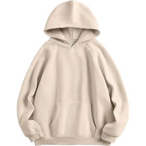 image:imageANRABESS Women Hoodies Oversized Fleece Long Sleeve Comfy Casual Basic Pullover Sweatshirts 2025 Fall Outfits Y2K ClothesApricot