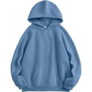 image:imageANRABESS Women Hoodies Oversized Fleece Long Sleeve Comfy Casual Basic Pullover Sweatshirts 2025 Fall Outfits Y2K ClothesDeep Blue