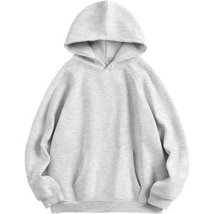 image:imageANRABESS Women Hoodies Oversized Fleece Long Sleeve Comfy Casual Basic Pullover Sweatshirts 2025 Fall Outfits Y2K ClothesGray