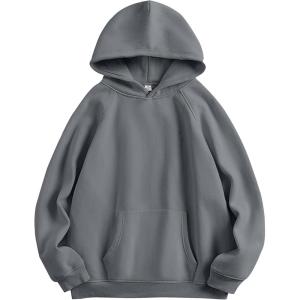 image:imageANRABESS Women Hoodies Oversized Fleece Long Sleeve Comfy Casual Basic Pullover Sweatshirts 2025 Fall Outfits Y2K ClothesGrey