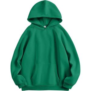 image:imageANRABESS Women Hoodies Oversized Fleece Long Sleeve Comfy Casual Basic Pullover Sweatshirts 2025 Fall Outfits Y2K ClothesMedium Green