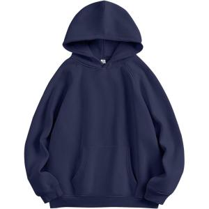 image:imageANRABESS Women Hoodies Oversized Fleece Long Sleeve Comfy Casual Basic Pullover Sweatshirts 2025 Fall Outfits Y2K ClothesNavy Blue