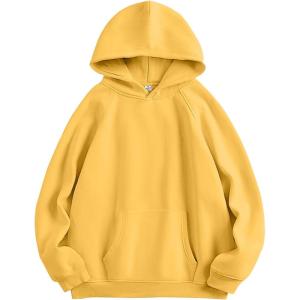 image:imageANRABESS Women Hoodies Oversized Fleece Long Sleeve Comfy Casual Basic Pullover Sweatshirts 2025 Fall Outfits Y2K ClothesYellow