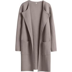 image:imageANRABESS Womens Cardigan Sweater Open Front Knit Long Coatigan Dressy Casual Jacket Coat 2025 Fall Outfits Classy ClothesTaupe