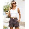 image:imageANRABESS Boxer Shorts for Women Gingham Pajama 2026 Summer Casual Lounge Sleep Plaid Shorts Y2K Beach BottomsDeep Blue Khaki Plaid