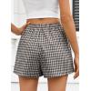 image:imageANRABESS Boxer Shorts for Women Gingham Pajama 2026 Summer Casual Lounge Sleep Plaid Shorts Y2K Beach BottomsMulti Black Apricot Plaid