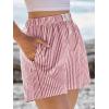 image:imageANRABESS Boxer Shorts for Women Gingham Pajama 2026 Summer Casual Lounge Sleep Plaid Shorts Y2K Beach BottomsRed White Stripe