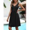 image:imageANRABESS Dresses for Women Beach Vacation Clothes V Neck Sleeveless Loose Flowy ALine Dress Summer Casual Short SundressBlack