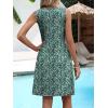 image:imageANRABESS Dresses for Women Beach Vacation Clothes V Neck Sleeveless Loose Flowy ALine Dress Summer Casual Short SundressBlue Green Floral