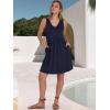 image:imageANRABESS Dresses for Women Beach Vacation Clothes V Neck Sleeveless Loose Flowy ALine Dress Summer Casual Short SundressNavy Blue