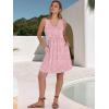 image:imageANRABESS Dresses for Women Beach Vacation Clothes V Neck Sleeveless Loose Flowy ALine Dress Summer Casual Short SundressPink Floral