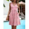image:imageANRABESS Dresses for Women Beach Vacation Clothes V Neck Sleeveless Loose Flowy ALine Dress Summer Casual Short SundressPink Floral
