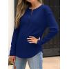 image:imageANRABESS Long Sleeve Shirts for Women Henley Tops Dressy Casual TShirts Blouses 2025 Fall Lightweight SweatersDeep Blue