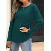 image:imageANRABESS Long Sleeve Shirts for Women Henley Tops Dressy Casual TShirts Blouses 2025 Fall Lightweight SweatersDeep Green
