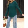 image:imageANRABESS Long Sleeve Shirts for Women Henley Tops Dressy Casual TShirts Blouses 2025 Fall Lightweight SweatersDeep Green
