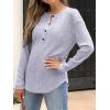 image:imageANRABESS Long Sleeve Shirts for Women Henley Tops Dressy Casual TShirts Blouses 2025 Fall Lightweight SweatersGrey