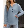 image:imageANRABESS Long Sleeve Shirts for Women Henley Tops Dressy Casual TShirts Blouses 2025 Fall Lightweight SweatersLight Blue