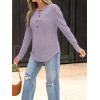 image:imageANRABESS Long Sleeve Shirts for Women Henley Tops Dressy Casual TShirts Blouses 2025 Fall Lightweight SweatersLight Purple