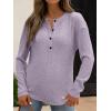 image:imageANRABESS Long Sleeve Shirts for Women Henley Tops Dressy Casual TShirts Blouses 2025 Fall Lightweight SweatersLight Purple