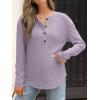 image:imageANRABESS Long Sleeve Shirts for Women Henley Tops Dressy Casual TShirts Blouses 2025 Fall Lightweight SweatersLight Purple