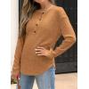 image:imageANRABESS Long Sleeve Shirts for Women Henley Tops Dressy Casual TShirts Blouses 2025 Fall Lightweight SweatersRust Orange